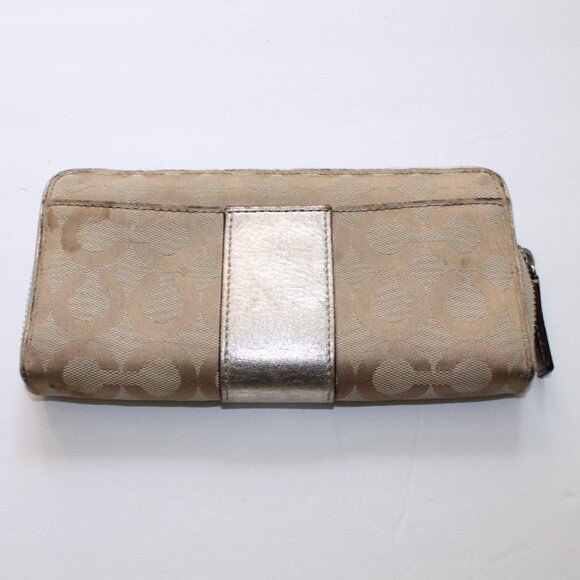 Coach Poppy PopArt C Gold Accordion Wallet - Picture 2 of 14